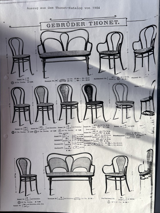 Image 1 of 4x Thonet Stoelen nr18