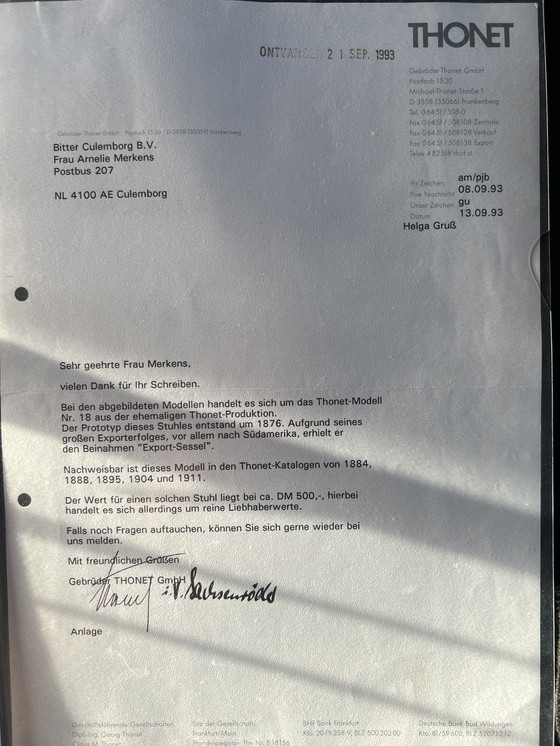 Image 1 of 4x Thonet Stoelen nr18