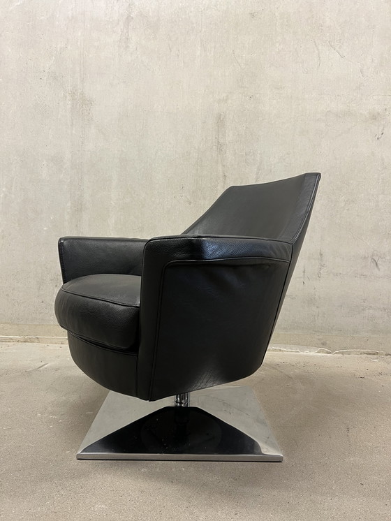 Image 1 of Molinari Giulietta Draai Fauteuil zwart leer