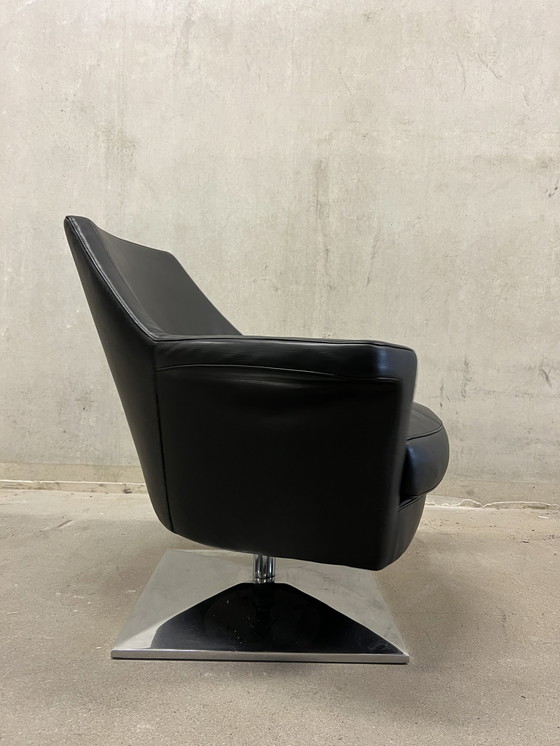 Image 1 of Molinari Giulietta Draai Fauteuil zwart leer