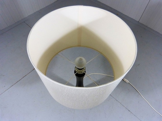 Image 1 of Grote houten vintage diabolo tafellamp, 1960’s