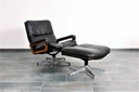 Vintage Strässle King chair + King hocker