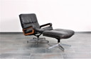 Vintage Strässle King chair + King hocker