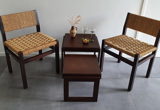 Image 1 of 2x vintage eetkamerstoelen