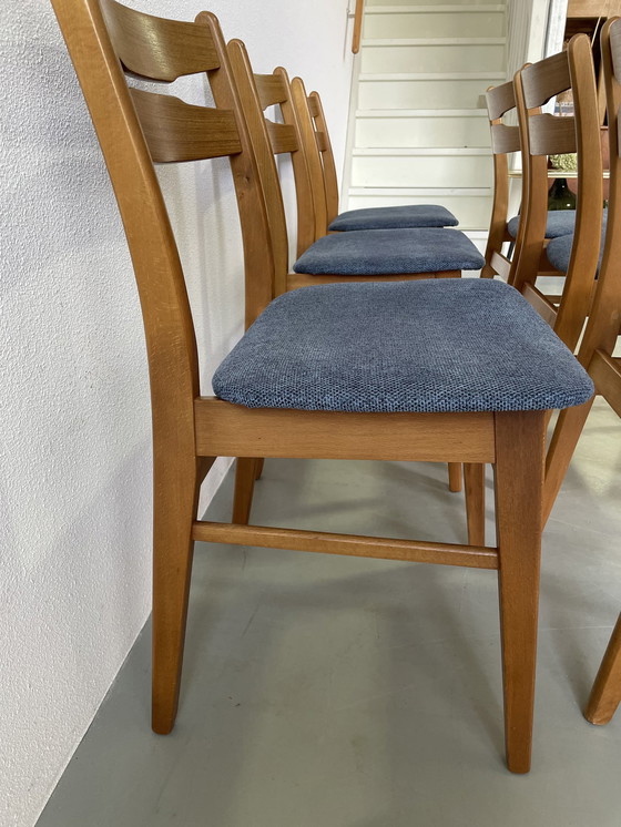 Image 1 of 8x Vintage Deense stoelen