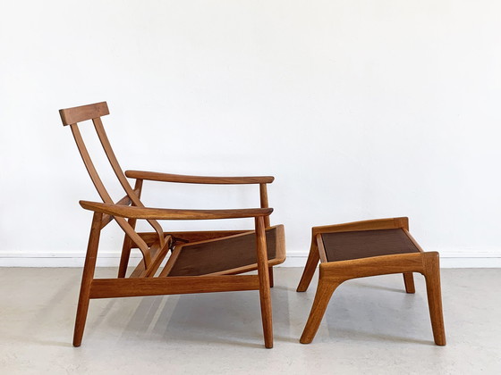 Image 1 of Arne Vodder FD164 France & Son fauteuil + hocker