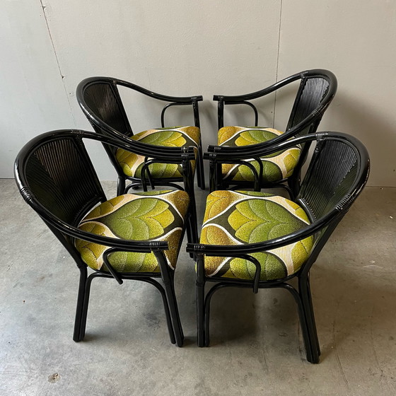 Image 1 of Vintage bamboe eetkamerset