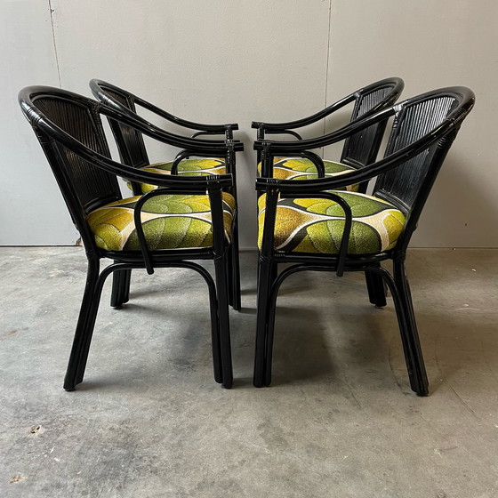 Image 1 of Vintage bamboe eetkamerset