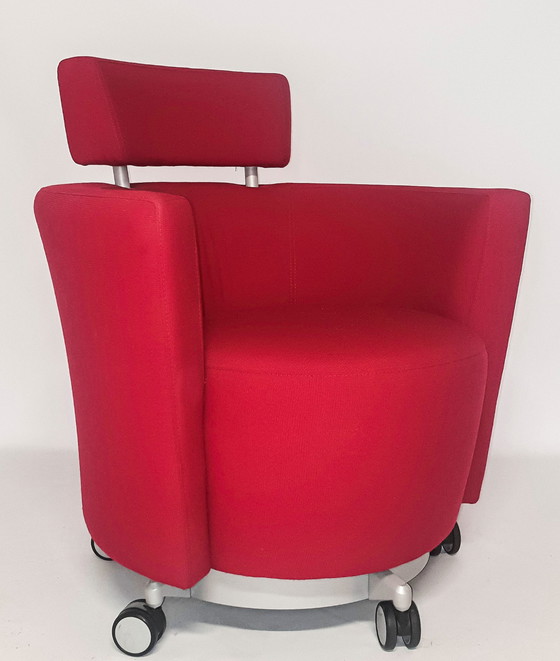 Image 1 of Haworth luxe Buro stoel  kleur rood