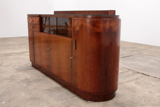 Art Deco dressoir van Walnoten hout