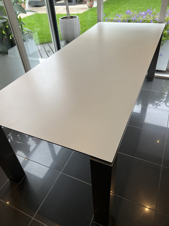 Image 1 of Canarias Design tafel met 6 leren stoelen