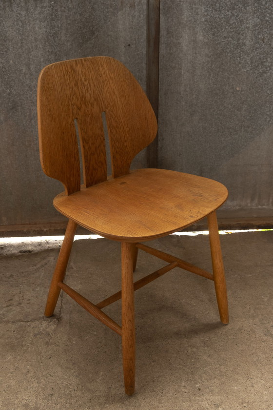 Image 1 of 4x Eiken Ejvind A. Johansson eetkamerstoelen