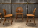 4x Oak Ejvind A. Johansson dining room chairs