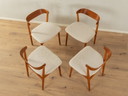 4x vintage eetkamerstoelen in teddy stof
