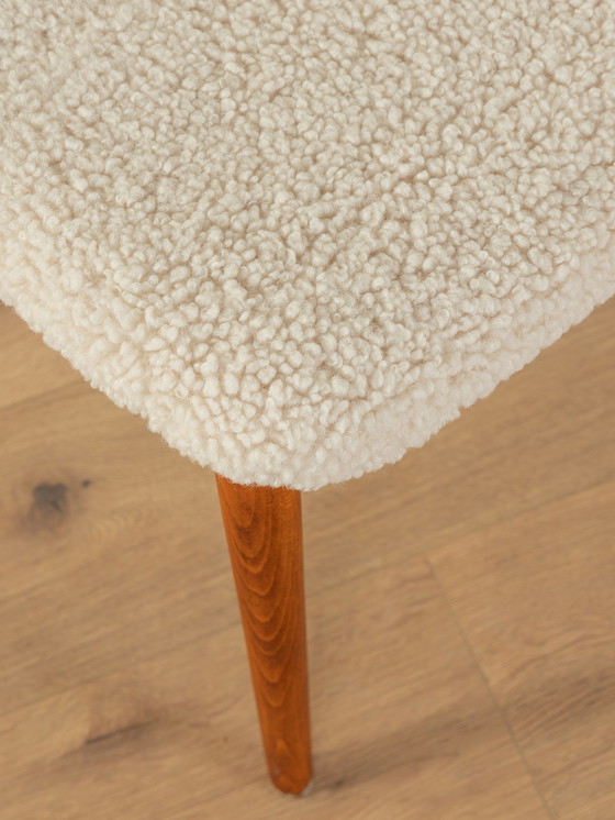 Image 1 of 4x vintage eetkamerstoelen in teddy stof