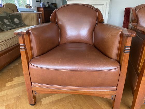 Image 1 of 2x Schuitema Jugendstil rook fauteuils