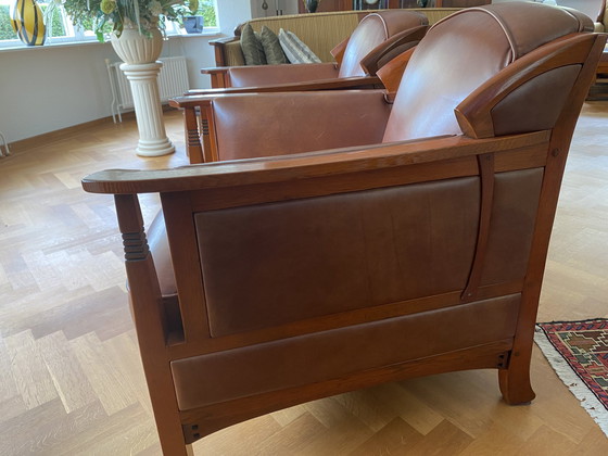 Image 1 of 2x Schuitema Jugendstil rook fauteuils