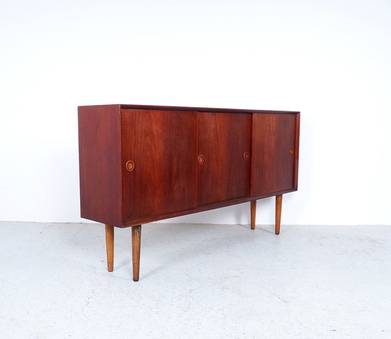 Image 1 of Omann Jun design dressoir met schuifdeuren, 1960s