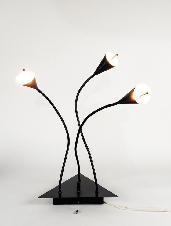 Image 1 of Hala Zeist - Plafondlamp - 3 flexibele armen - halogeen - post modern - 80's