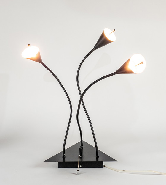 Image 1 of Hala Zeist - Plafondlamp - 3 flexibele armen - halogeen - post modern - 80's