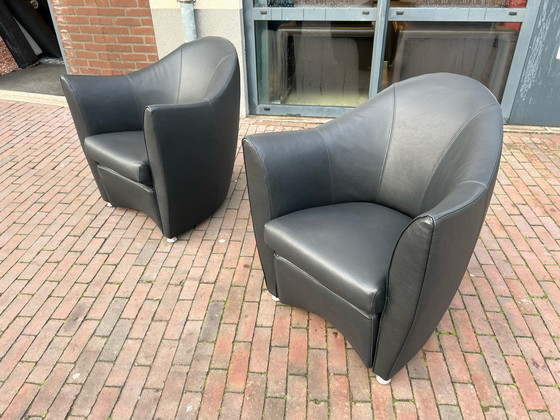 Image 1 of Leolux Sjamaan Fauteuil met poef