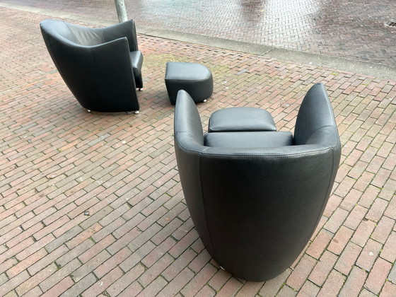 Image 1 of Leolux Sjamaan Fauteuil met poef