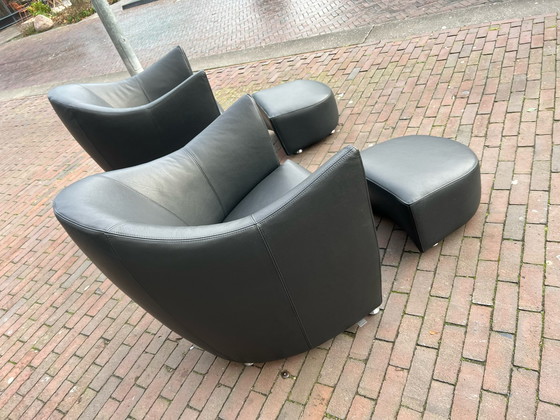 Image 1 of Leolux Sjamaan Fauteuil met poef