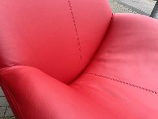 Leolux Papageno Fauteuil rood leer Stoel