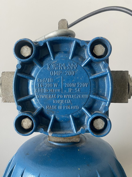 Image 1 of Vintage Polam Wilkasy  Fabriekslamp
