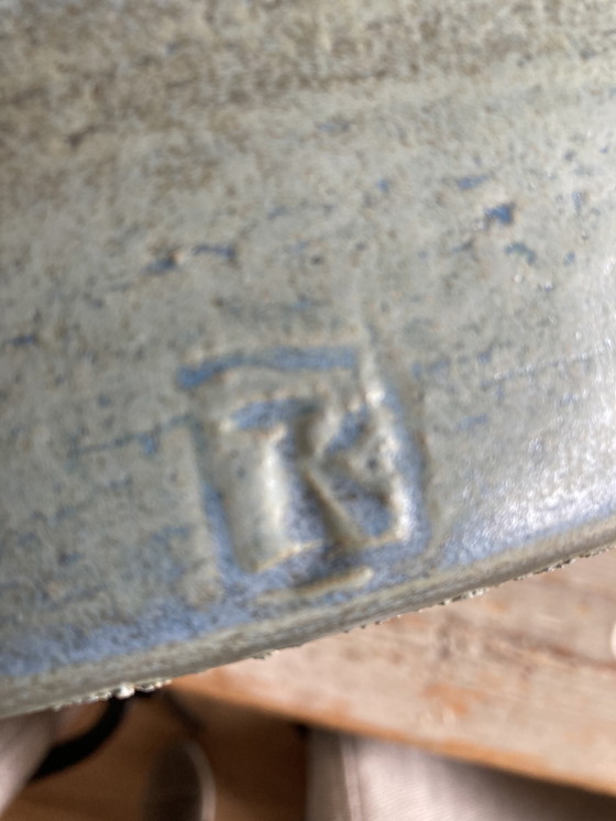 Image 1 of 2x Vintage grote handgemaakte keramieken schalen