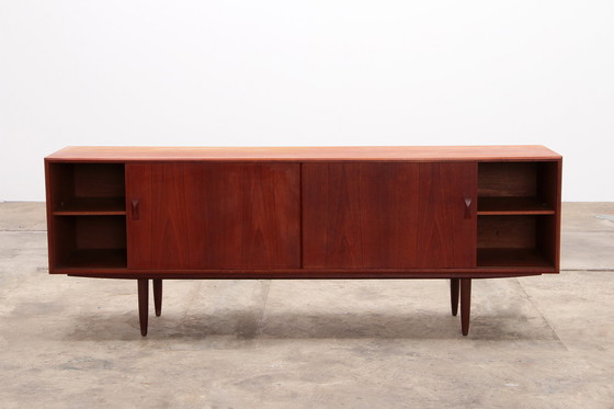 Image 1 of Masief Teakhouten sideboard van Clausen & Son dressoir Denmark 1960