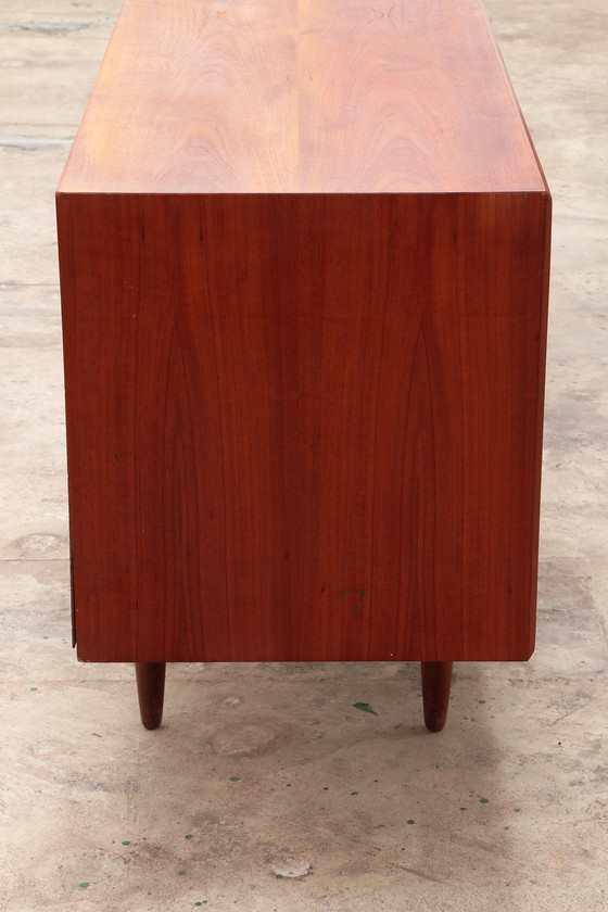 Image 1 of Masief Teakhouten sideboard van Clausen & Son dressoir Denmark 1960