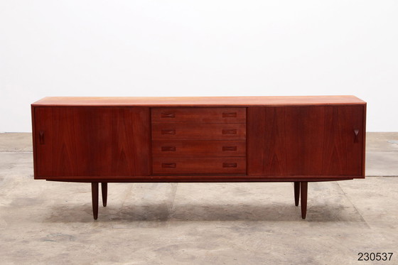 Image 1 of Masief Teakhouten sideboard van Clausen & Son dressoir Denmark 1960