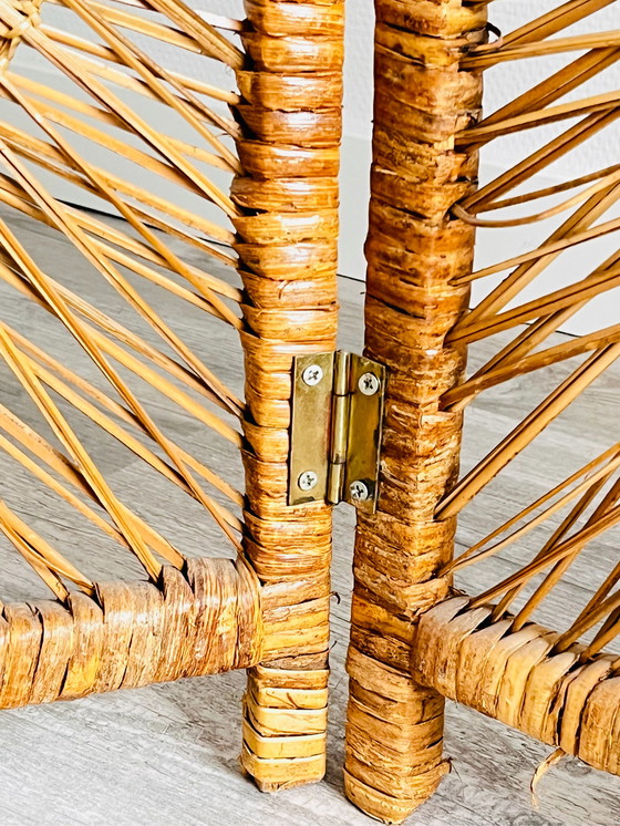 Image 1 of Vintage sunburst rotan kamerscherm