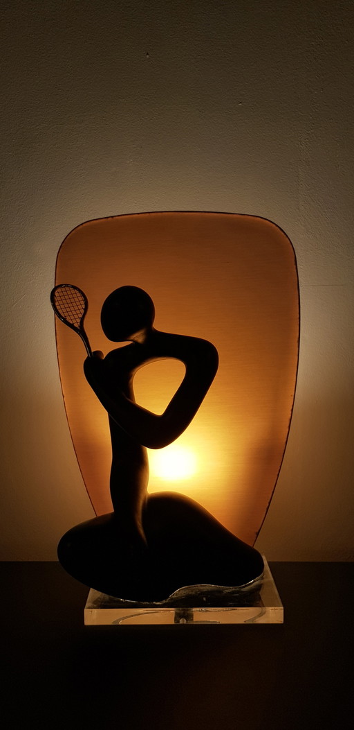 Vintage Italiaanse lamp - tenniser - Ca, 1970