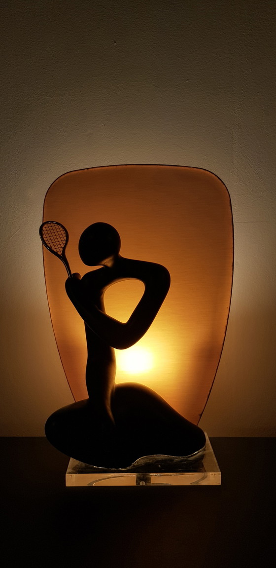 Image 1 of Vintage Italiaanse lamp - tenniser - Ca, 1970