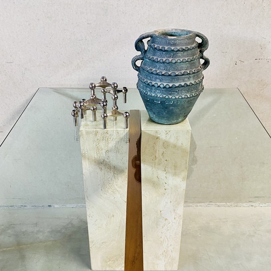 Image 1 of Top Artedi Travertin eettafel met glas