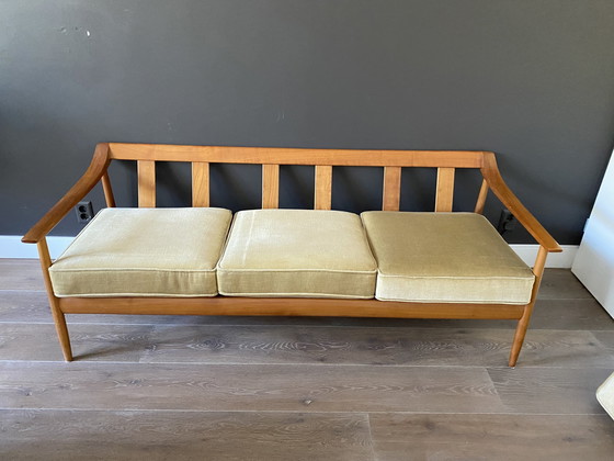 Image 1 of Wilhelm Knoll Anitmott sofa/bank in kersenhout jaren 60