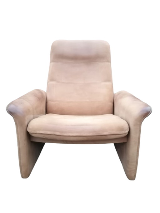 De Sede fauteuil en poef DS-50 in buffelleer