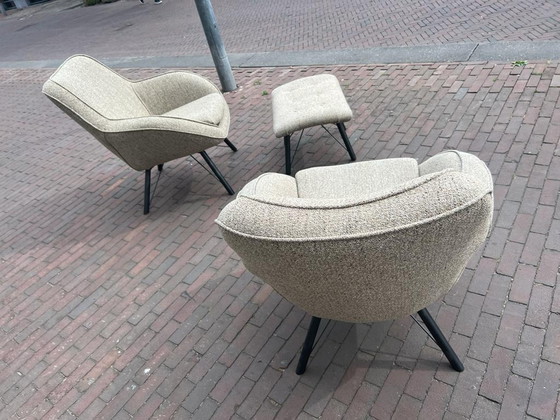 Image 1 of 2x Nix Design Joe fauteuil + voetenbank