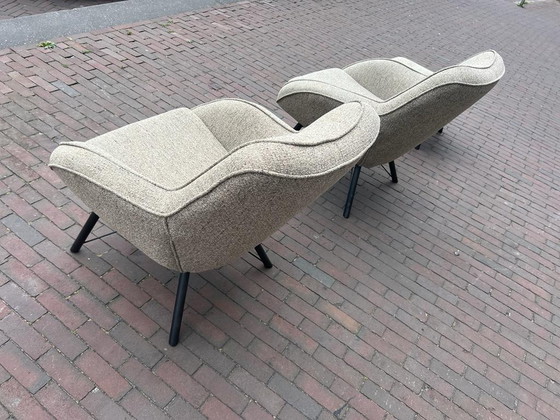 Image 1 of 2x Nix Design Joe fauteuil + voetenbank