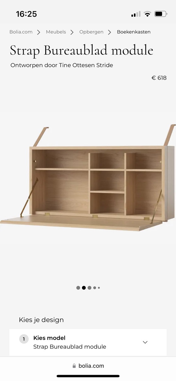 Image 1 of Bolia bureau met wandbevestiging