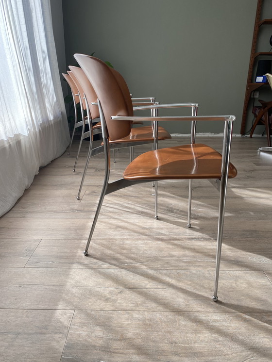 Image 1 of 4x Andreu World driepoot eetkamerstoelen