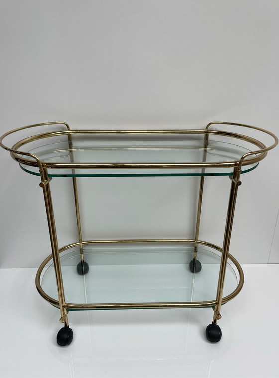 Image 1 of Gae Aulenti messing bar cart