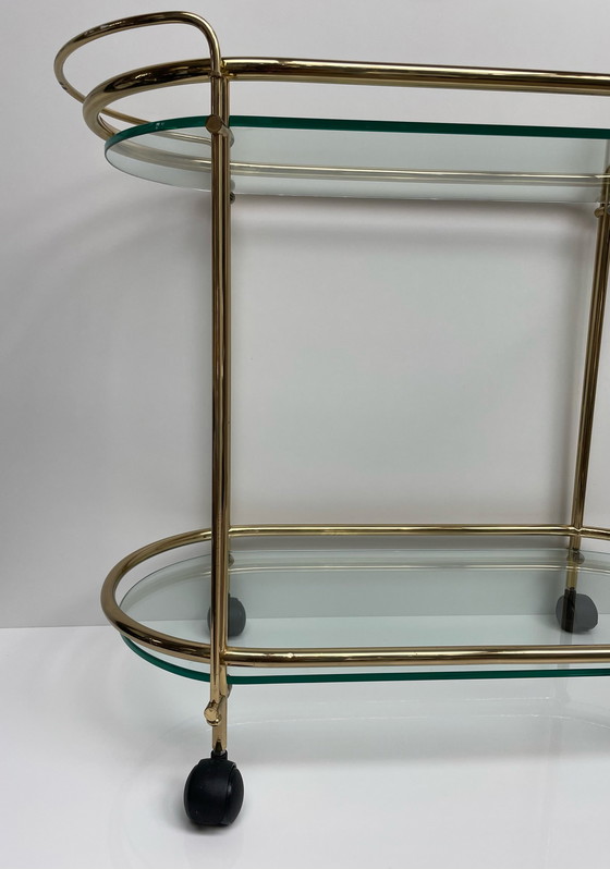 Image 1 of Gae Aulenti messing bar cart