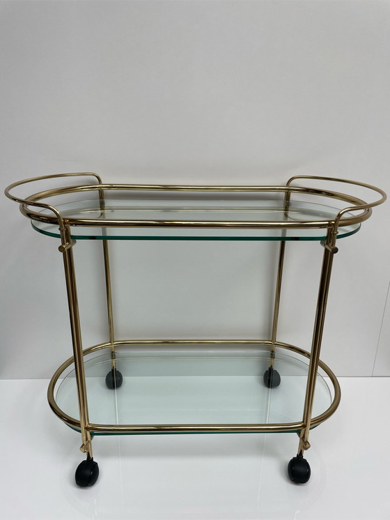 Image 1 of Gae Aulenti messing bar cart