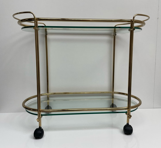 Image 1 of Gae Aulenti messing bar cart