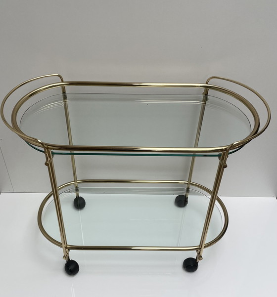 Image 1 of Gae Aulenti messing bar cart