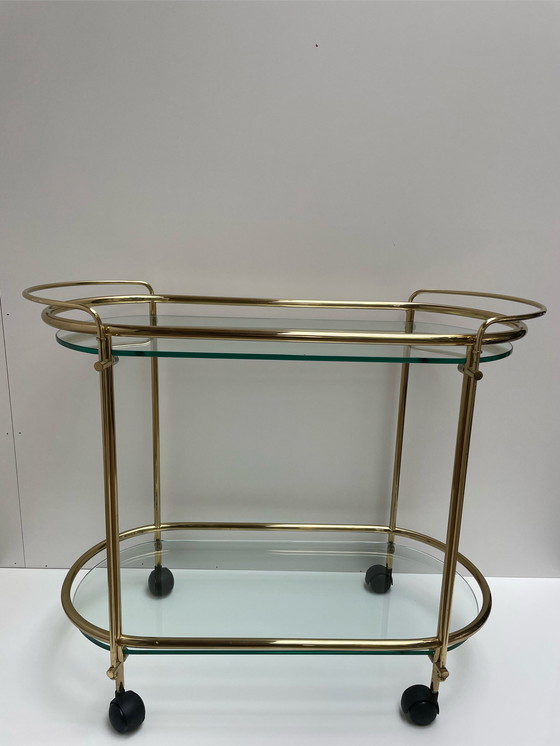 Image 1 of Gae Aulenti messing bar cart