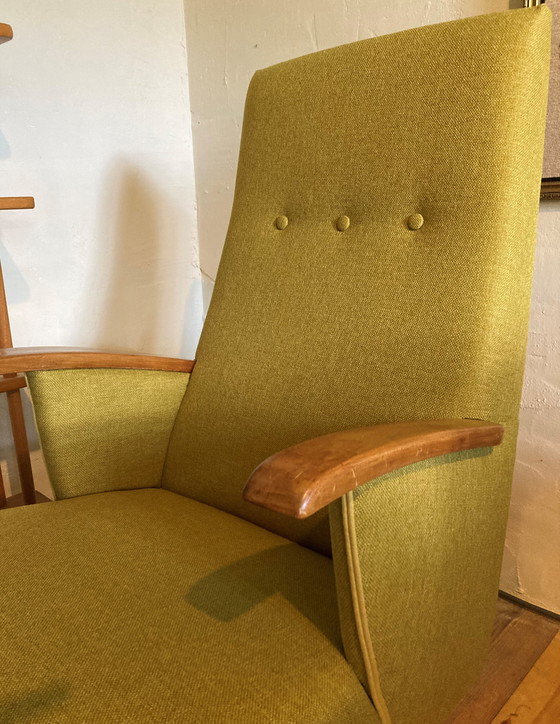 Image 1 of Vintage fauteuil met voetenbankje